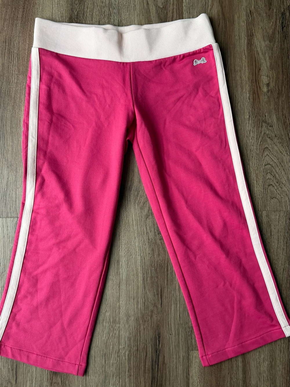 Le Tigre Low Rise Capri Side Stripe Track Pants Y2k Athleisure